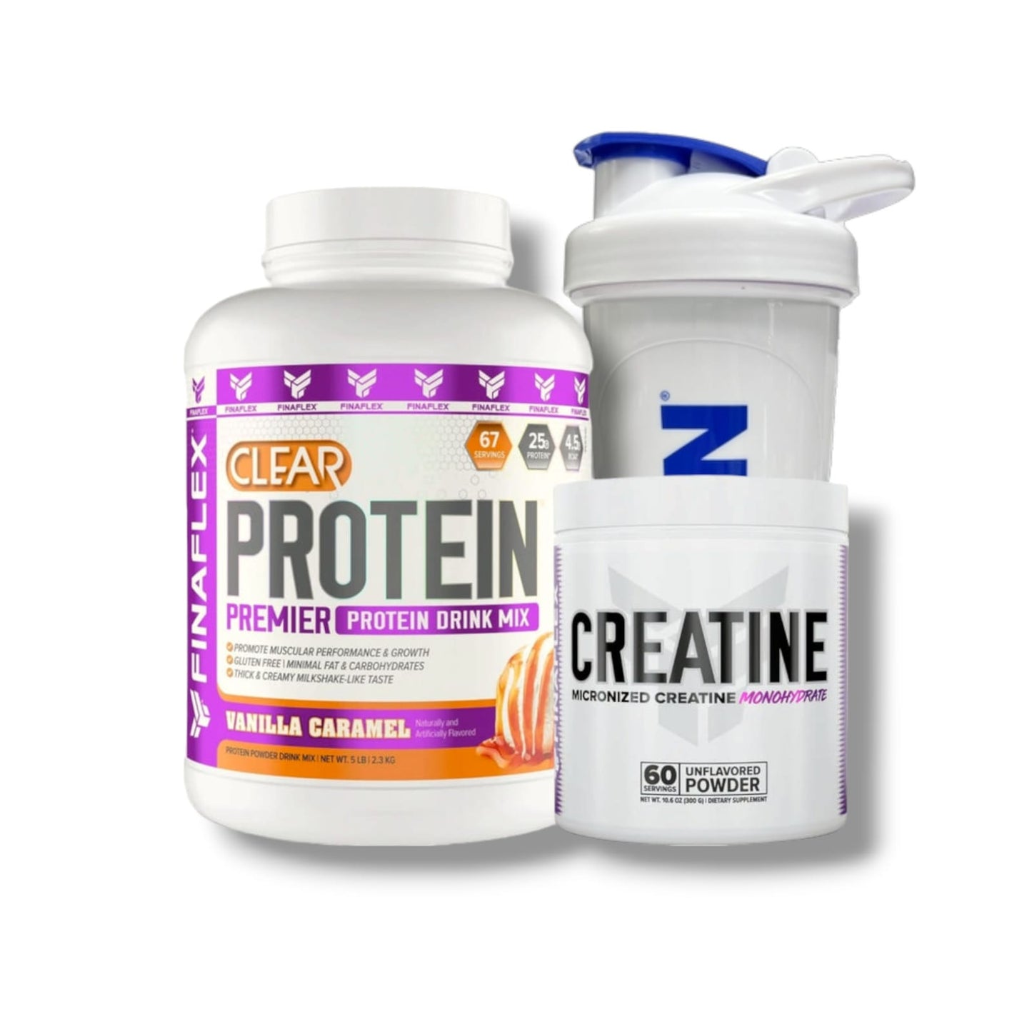 PACK PROTEINA CLEAR 5LBS + CREATINA 300GR + SHAKER - FINAFLEX