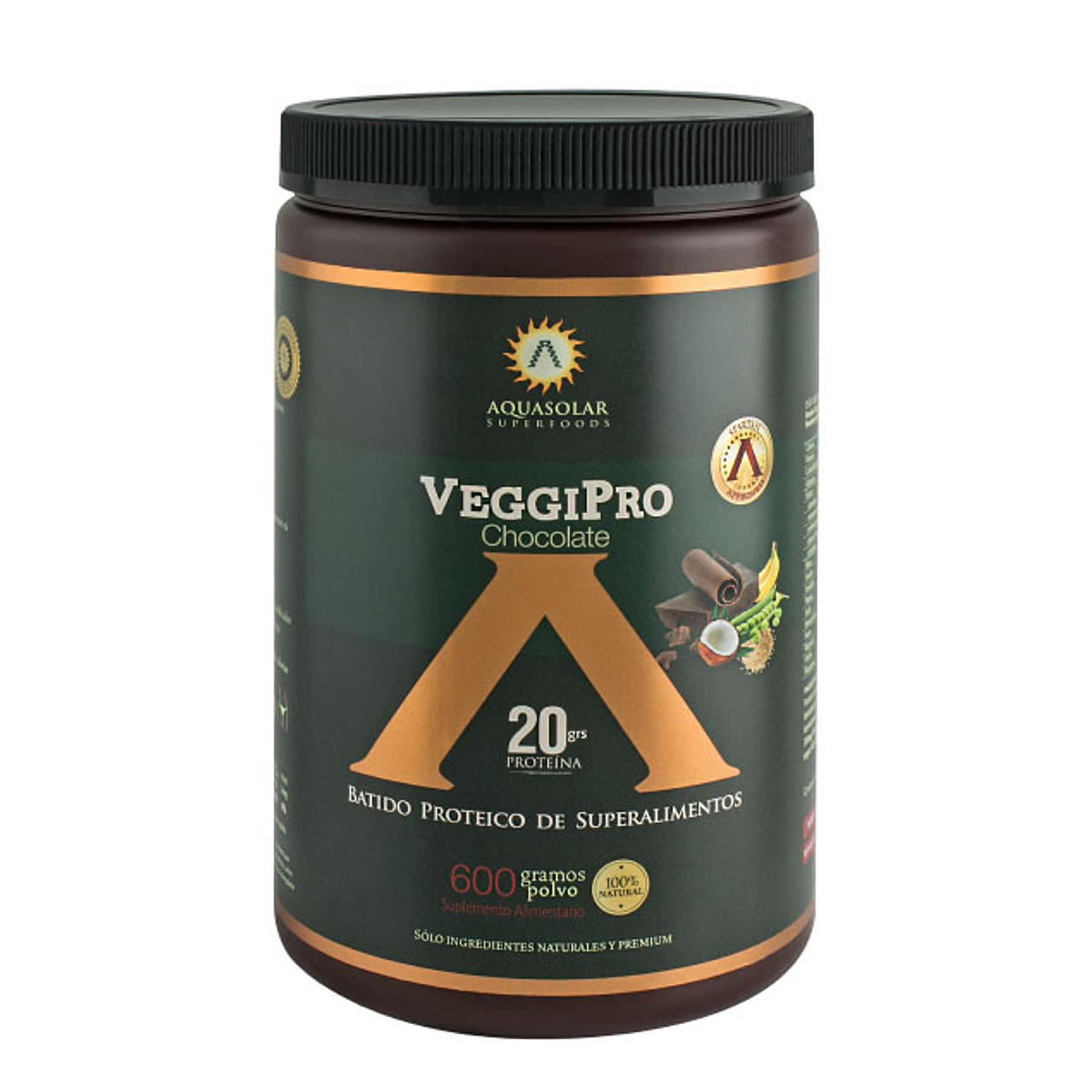 VEGGIPRO CHOCOLATE 600GR ORGANICO - AQUASOLAR