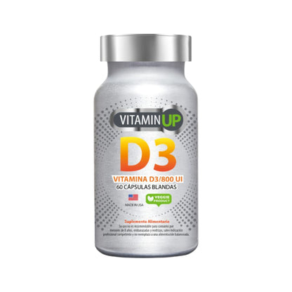 Vitamina D3 800 UI 60 cápsulas blandas Newscience - vista 1