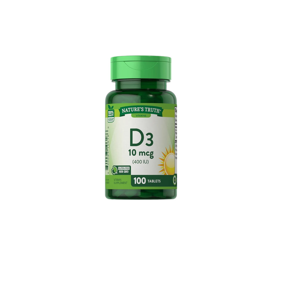 VITAMINA D3 400 IU 100 TABLETAS - NATURE'S TRUTH