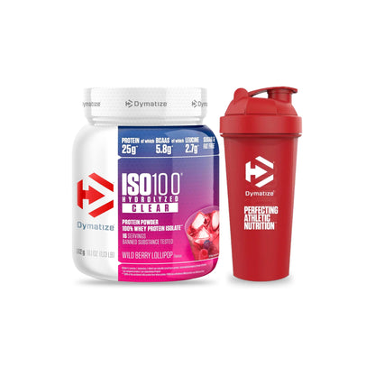 PACK PROTEINA ISO 100 HYDROLYZED CLEAR 512GR + SHAKER - DYMATIZE