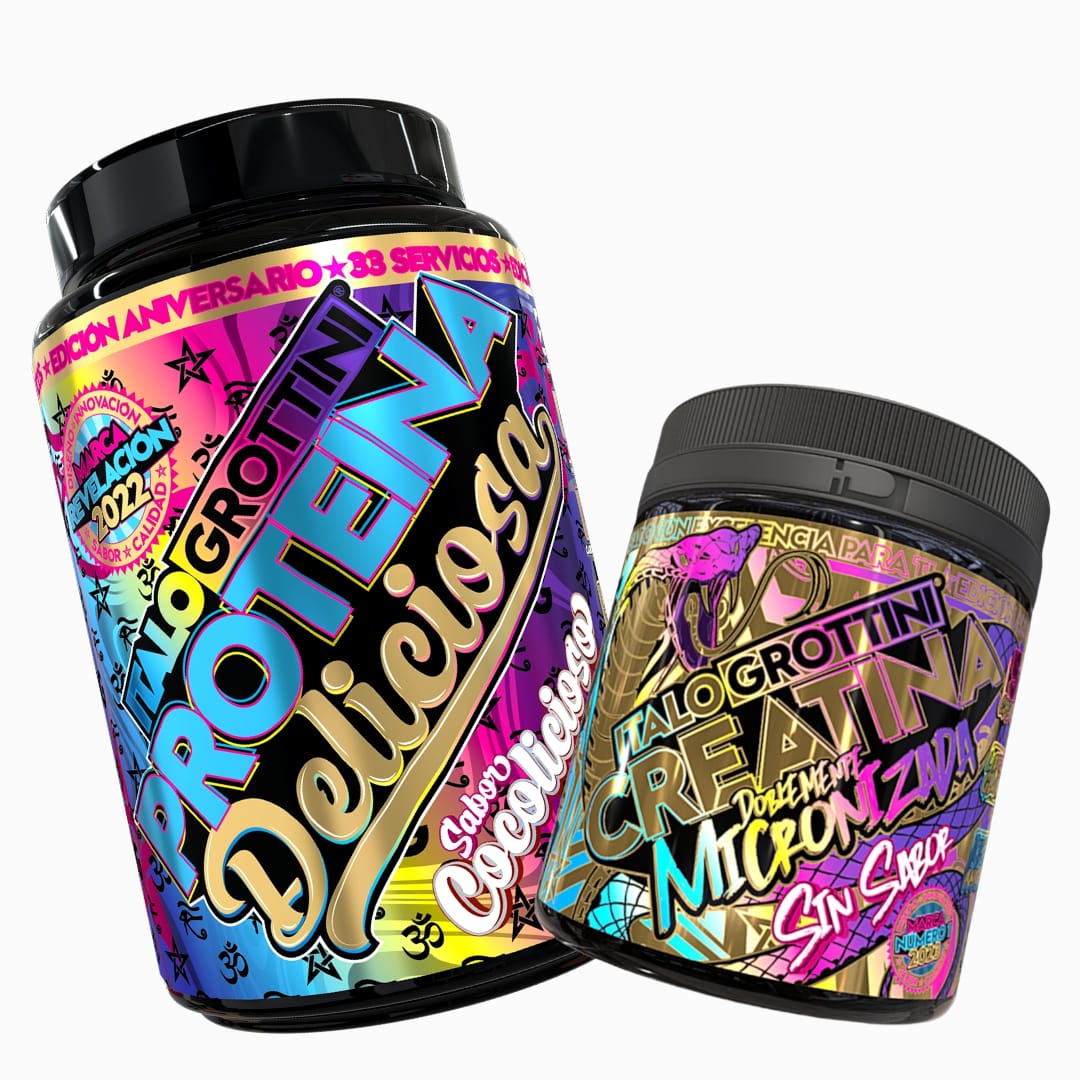 PROTEINA WHEY DELICIOSA  2.3 LB PACK CREATINA MONOHIDRATO 300GR 60 SV