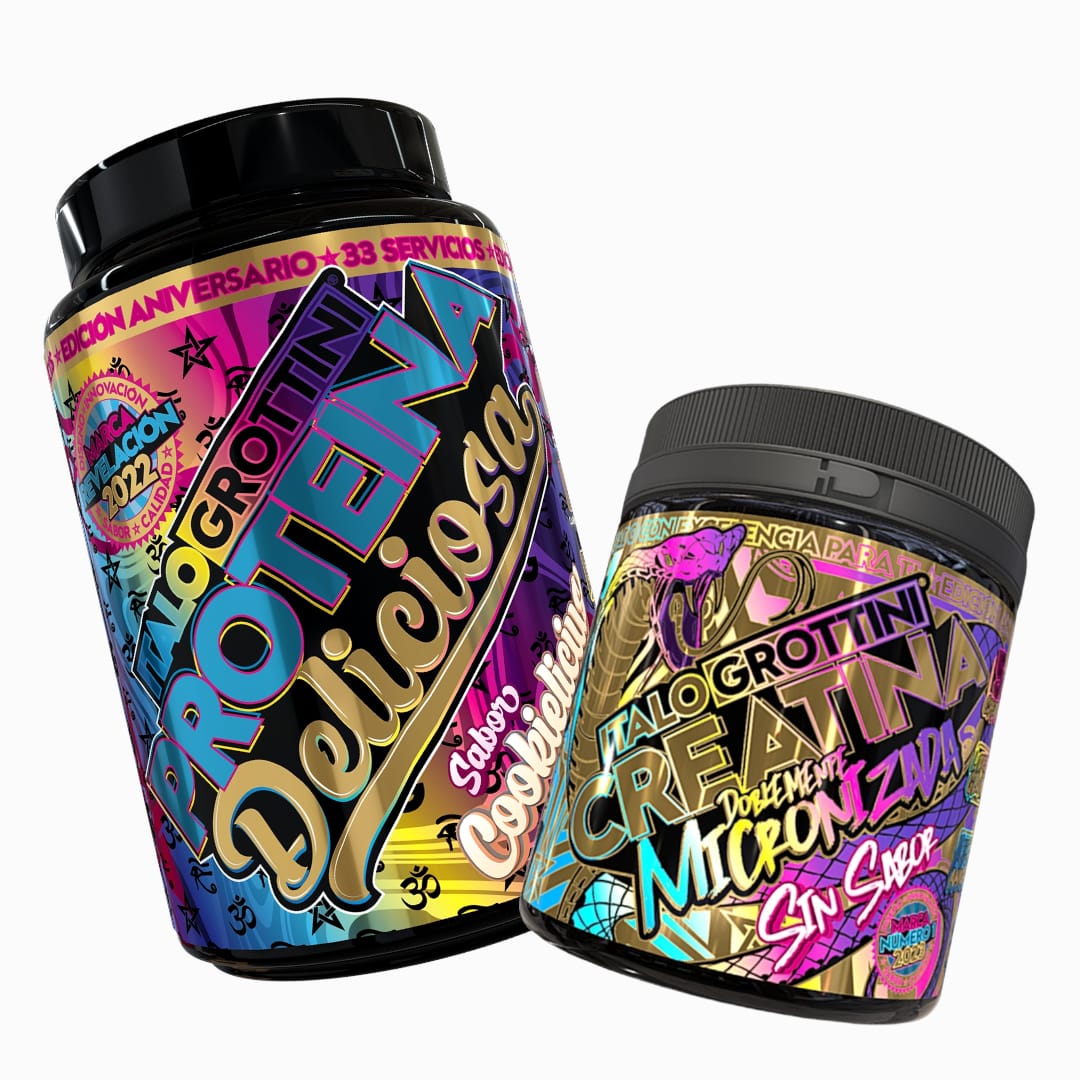 PROTEINA WHEY DELICIOSA  2.3 LB PACK CREATINA MONOHIDRATO 300GR 60 SV
