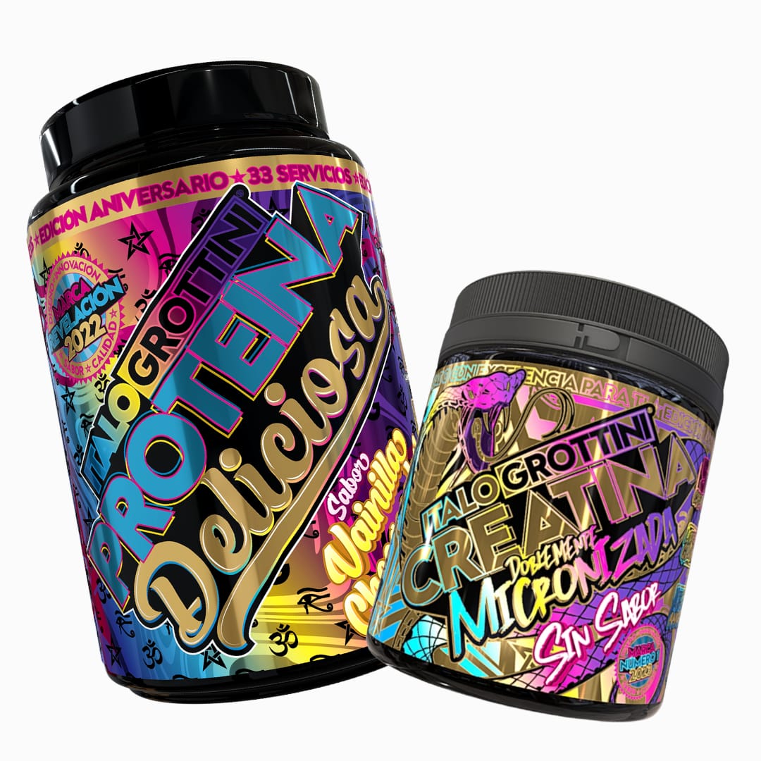 PROTEINA WHEY DELICIOSA  2.3 LB PACK CREATINA MONOHIDRATO 300GR 60 SV