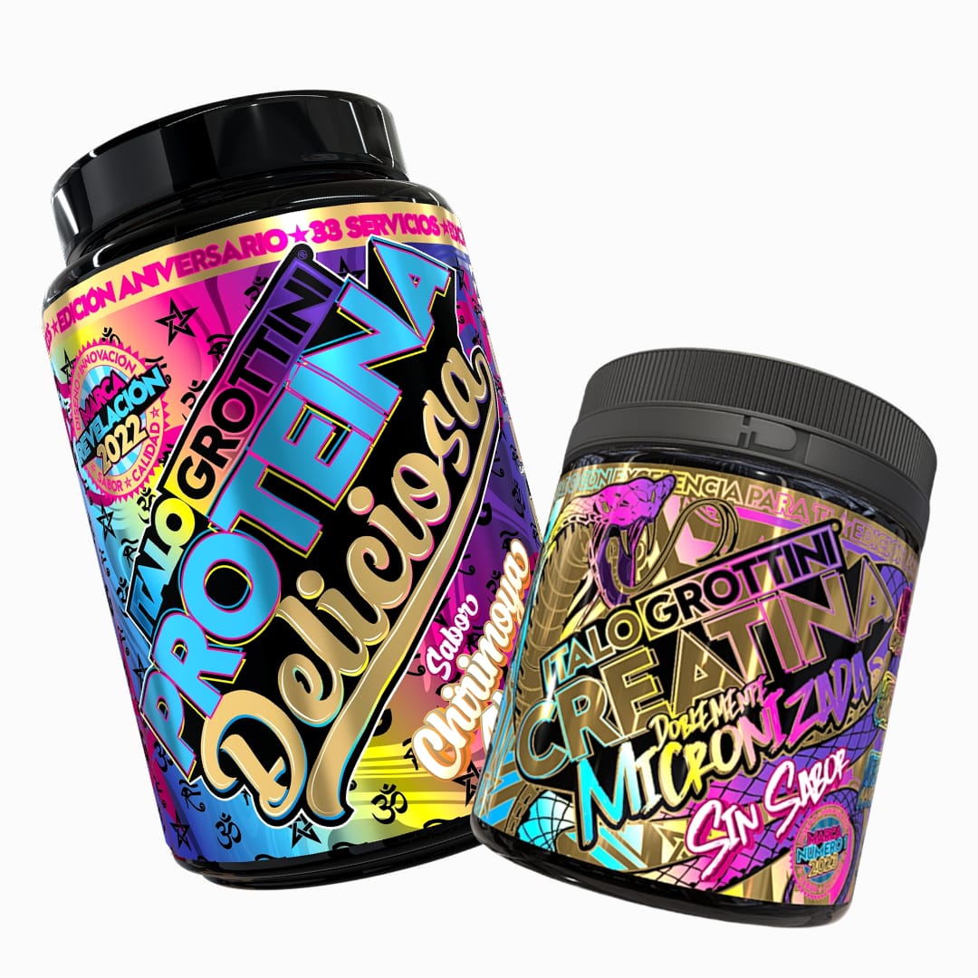 PROTEINA WHEY DELICIOSA  2.3 LB PACK CREATINA MONOHIDRATO 300GR 60 SV