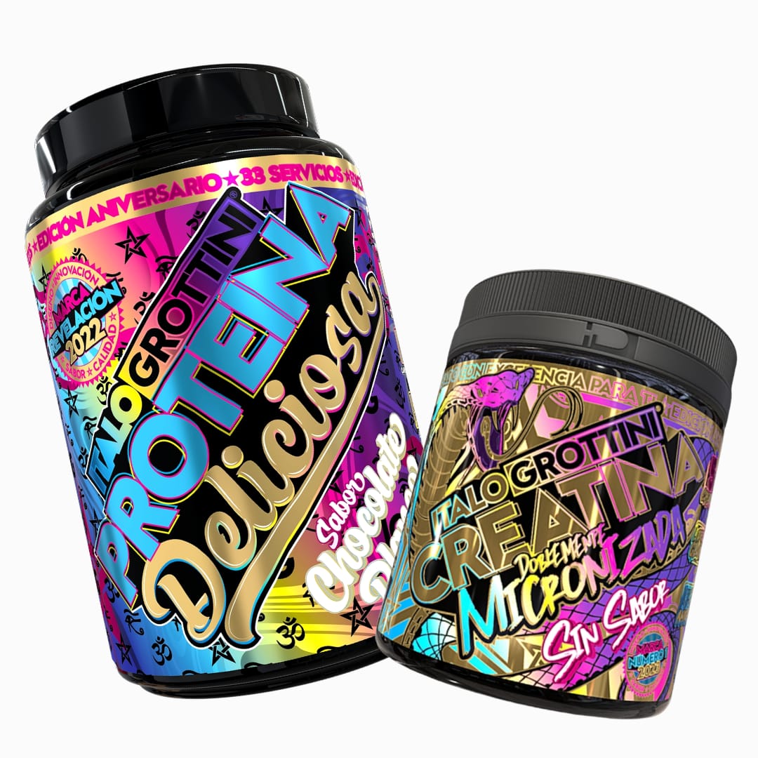 PROTEINA WHEY DELICIOSA  2.3 LB PACK CREATINA MONOHIDRATO 300GR 60 SV
