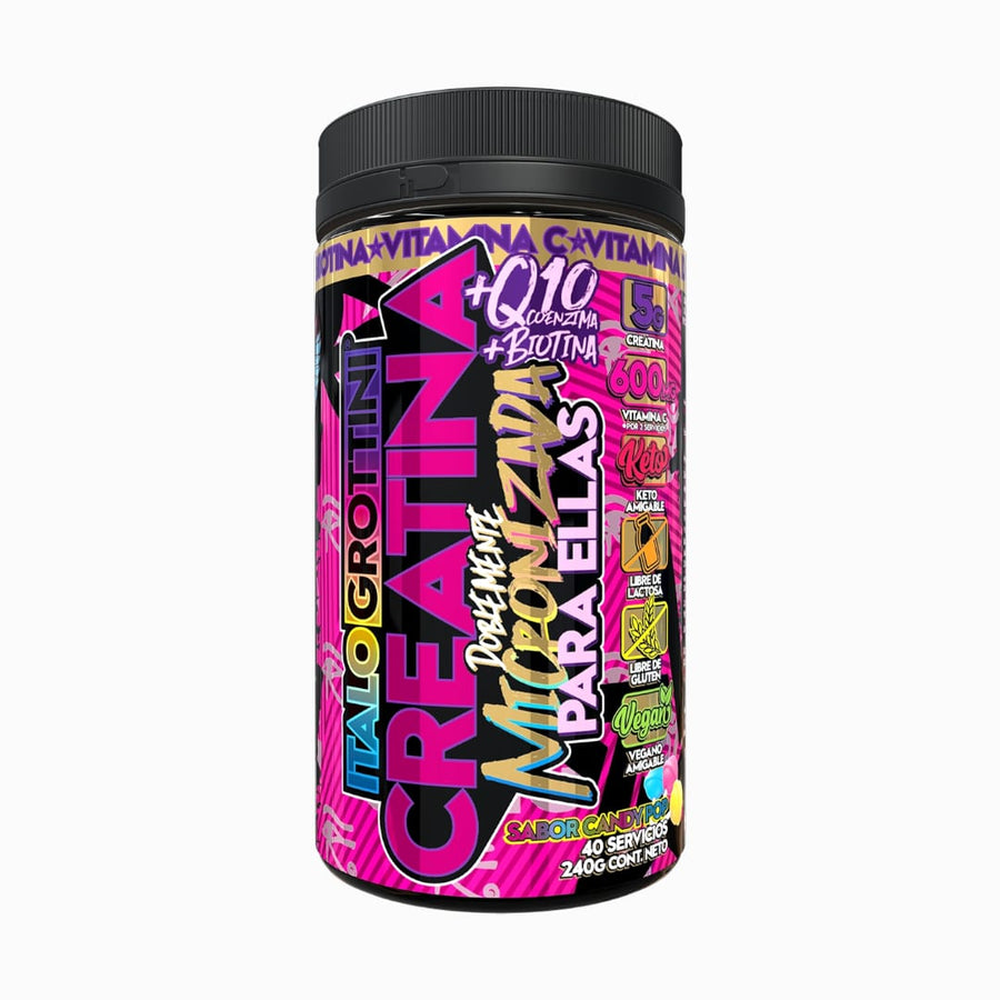 Creatina Doblemente Micronizada Para Ellas Candy POP 40 Serv - Italo Grottini