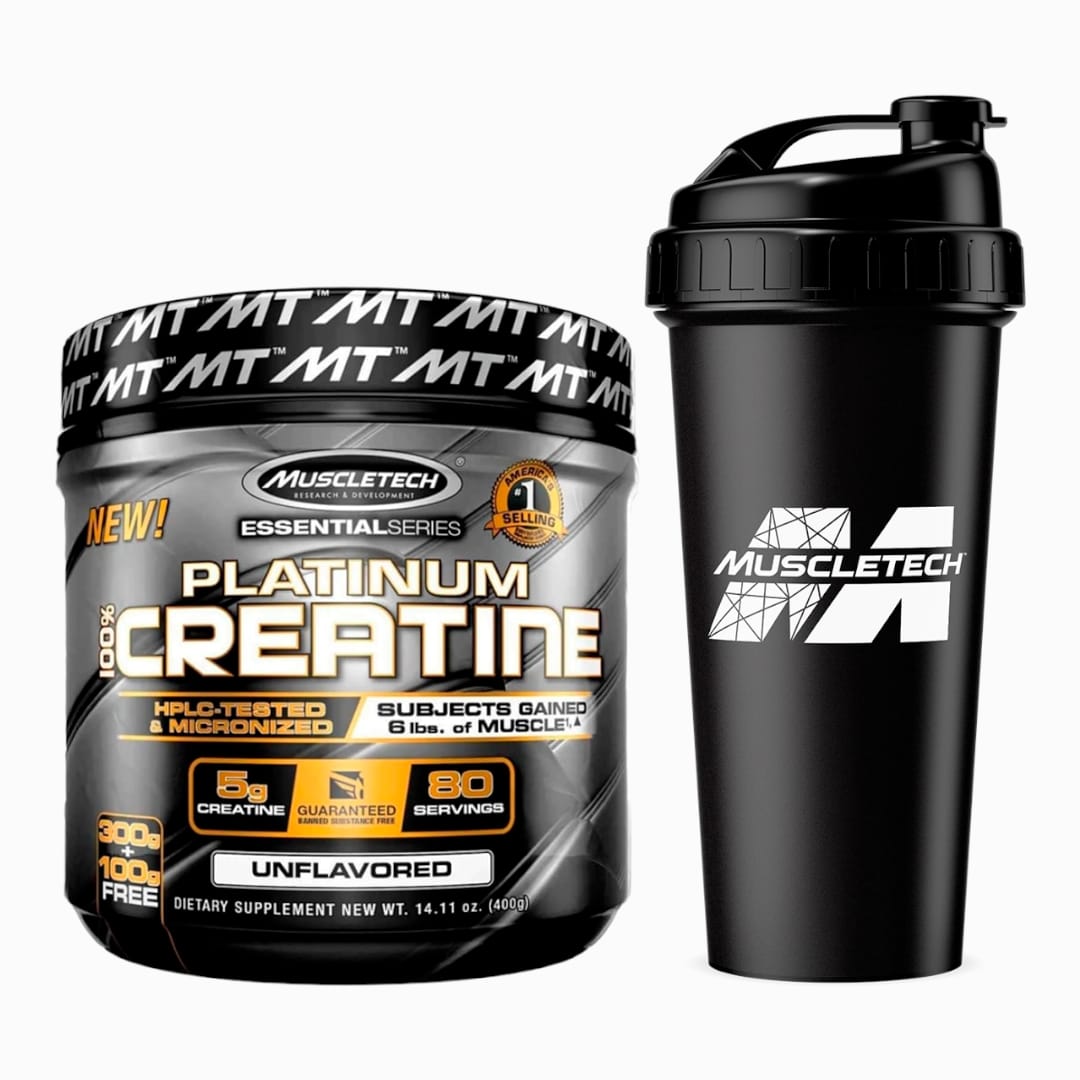 Creatina Platinum 400gr 80SV + SHAKER - Muscletech