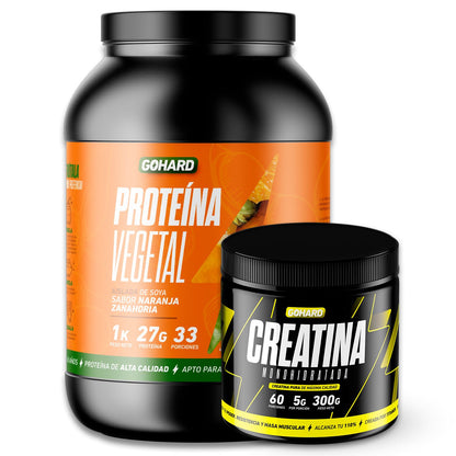 Pack Proteína vegetal Gohard + creatina monohidrato 300 g