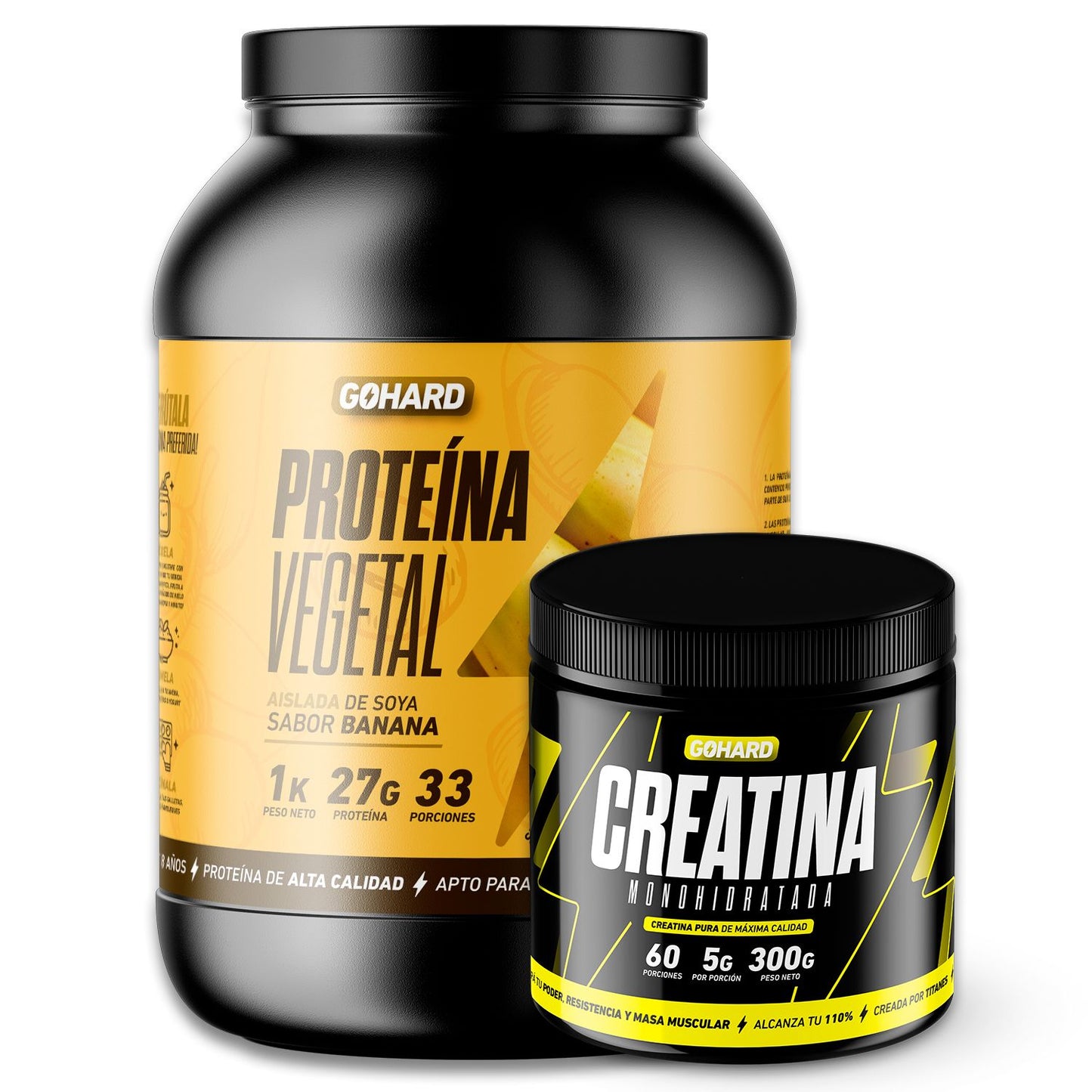 Pack Proteína Vegetal Gohard + Creatina Monohidrato 300gr