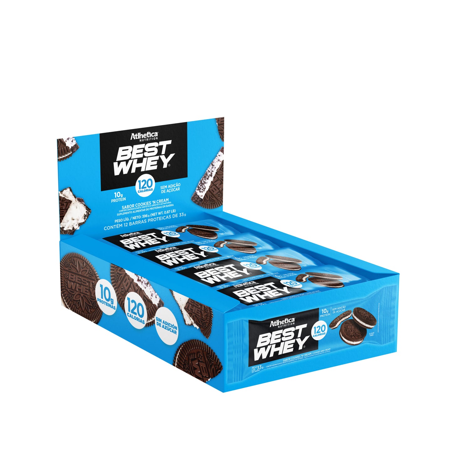 Box de 12 barras Best Whey 10g Protein- Atlhetica