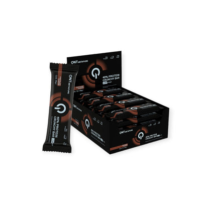 BOX 12 BARRAS DE PROTEÍNA METAPURE CRUNCHY BAR 65 G – QNT – QNT