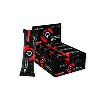 BOX 12 BARRAS DE PROTEÍNA METAPURE CRUNCHY BAR 65 G – QNT – imagen de producto 2