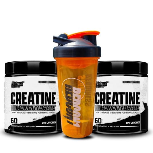 2 FRASCO DE CREATINA DRIVE 300GR+ SHAKER  - NUTREX