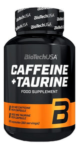 CAFEÍNA + TAURINA 60 CÁPSULAS – BIOTECH USA – BioTechUSA