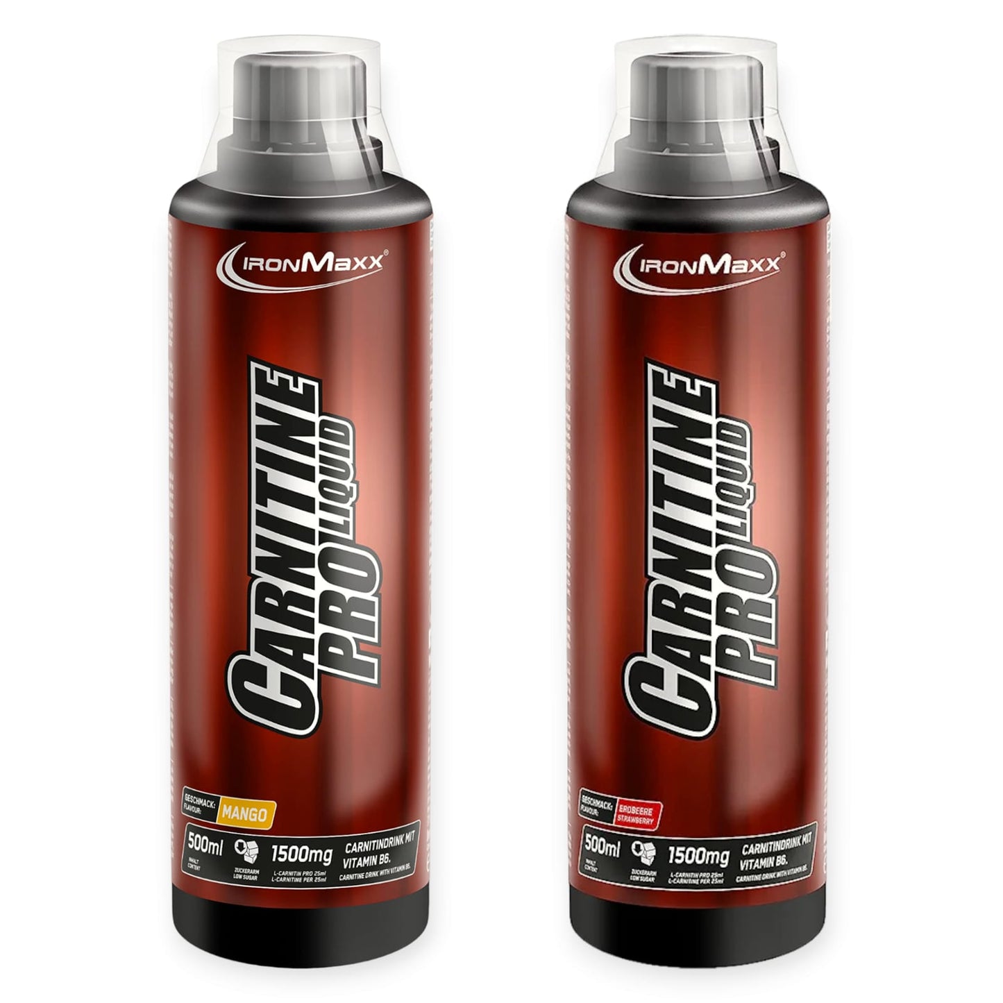 PACK 2 FRASCOS L-CARNITINA ALEMANA PRO LIQUID 500ML - IRONMAXX