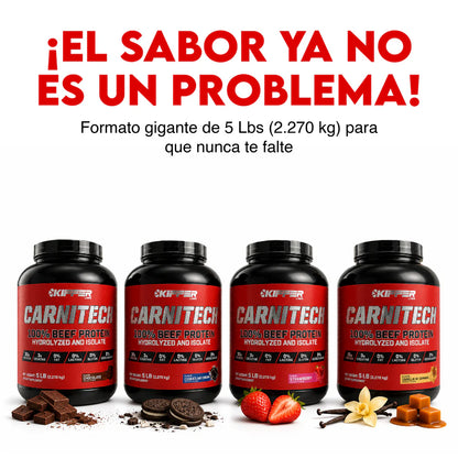 PROTEINA CARNITECH 100% BEEF HIDROLIZADA Y AISLADA 5LB - KIFFER