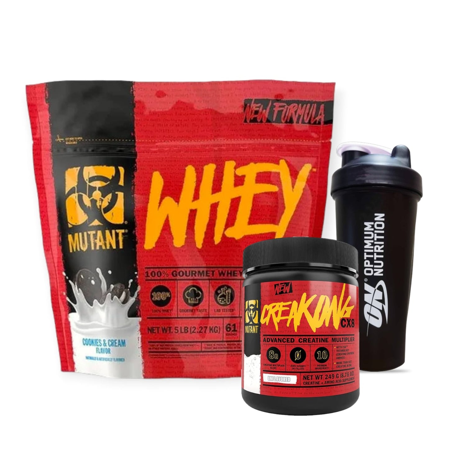 PROTEINA MUTANT WHEY 5LB + CREATINA CREAKON CX8 +  SHAKER - MUTANT