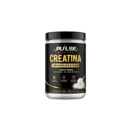 Creatina Monohidratada 600g Sin Sabor - Pulse Nutrition