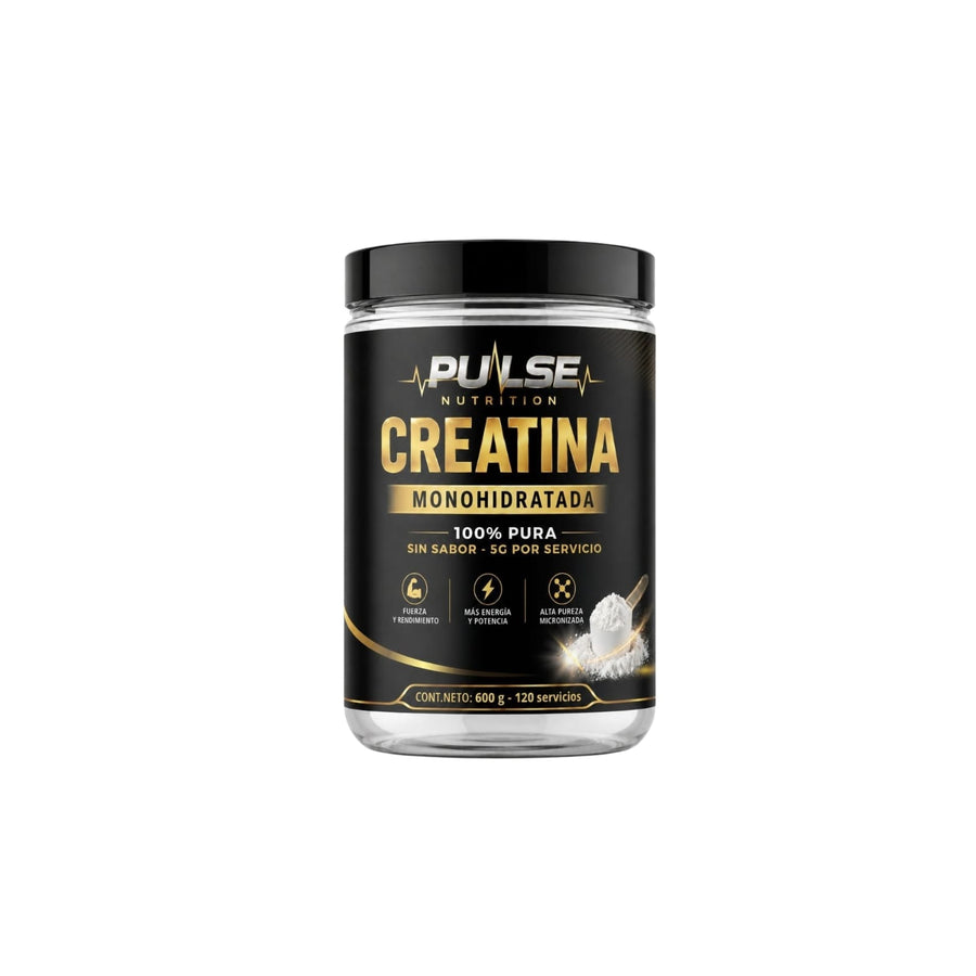 Creatina Monohidratada 600g Sin Sabor - Pulse Nutrition