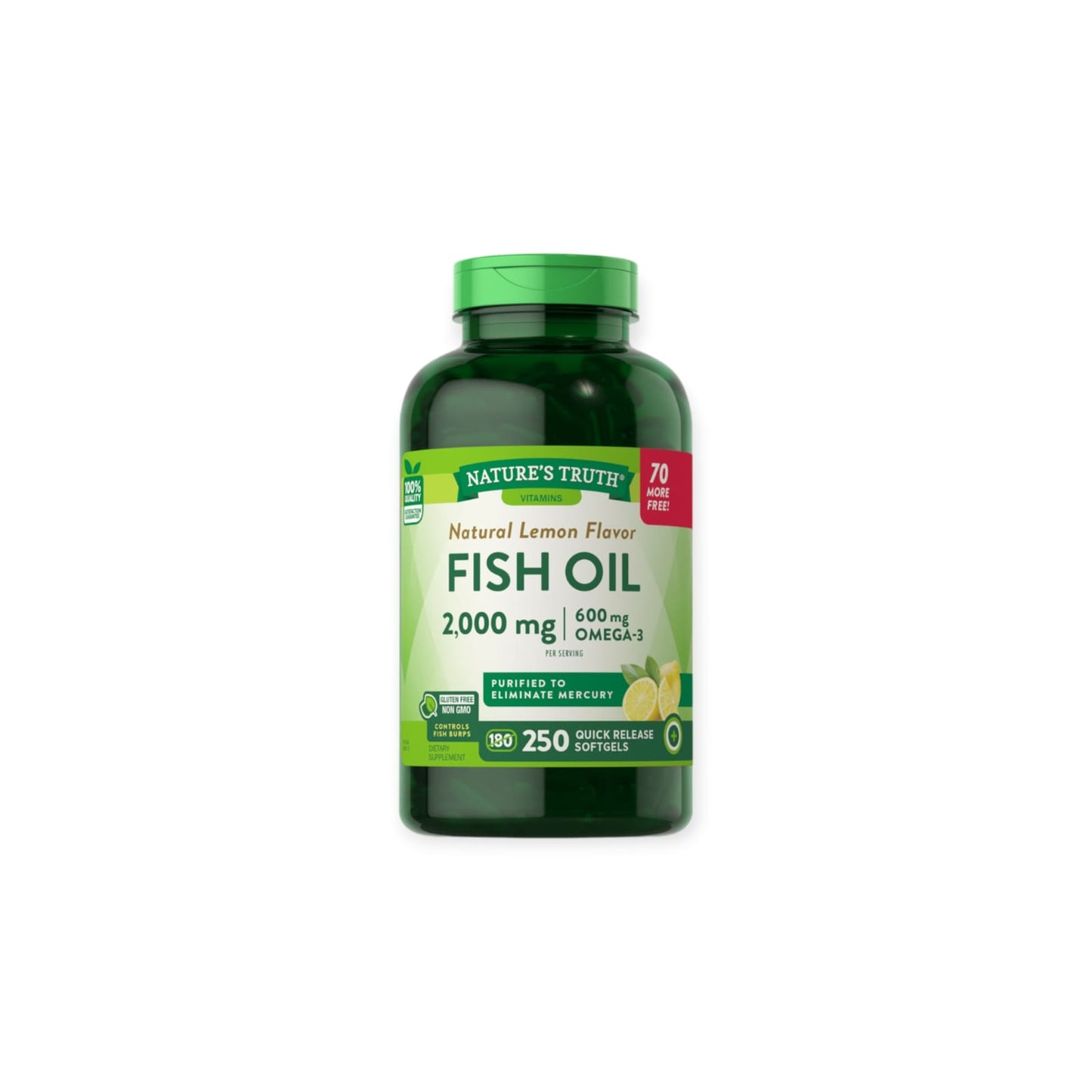 OMEGA 3 FISH OIL 2000MG 250 CAPS - NATURE'S TRUTH
