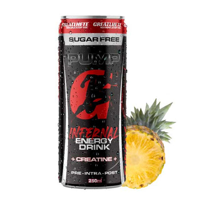 ENERGÉTICA G-ENERGYDRINK PUMP INFERNAL CON CREATINA – GREATLHETE – Greatlhete