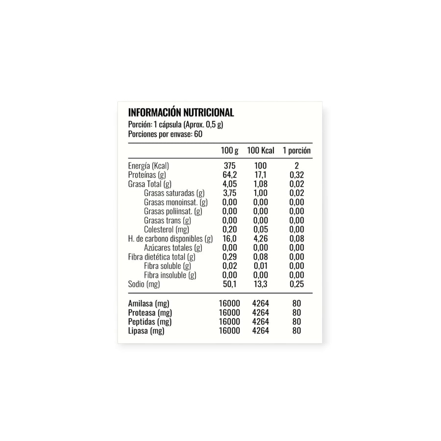 ENZIMA DIGESTIVAS 60 CAPSULAS - STRONGEST