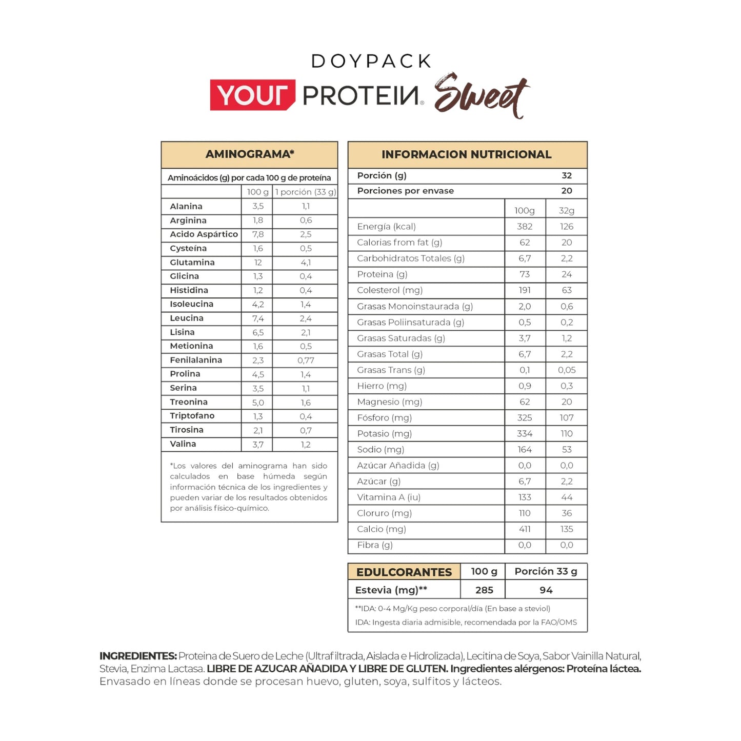 PROTEINA WHEY SWEET - YOUR PROTEIN