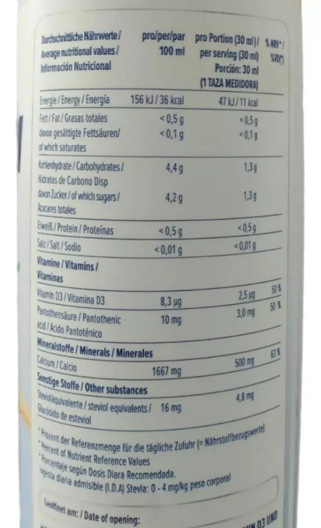 CALCIO LIQUIDO NARANJA 1 LITRO - ENERGYBODY