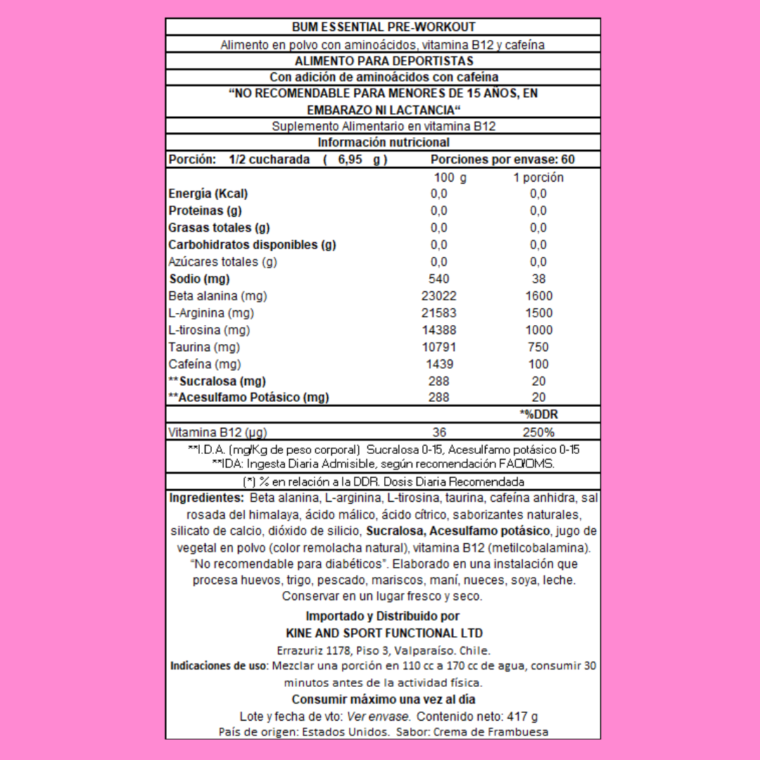 PRE ENTRENO CBUM ESSENTIAL - RAW NUTRITION