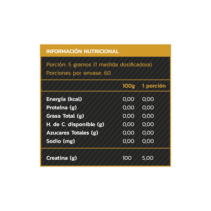 CREATINA MONOHIDRATADA Y MICRONIZADA SIN SABOR - ZEIN