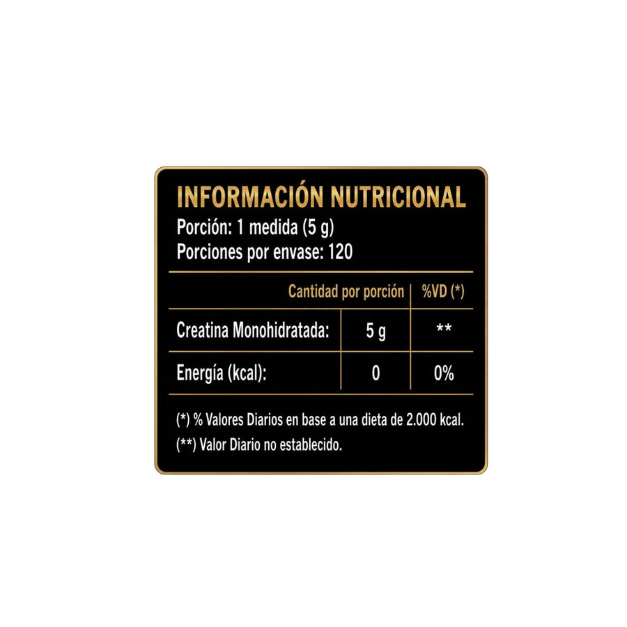Creatina Monohidratada 600g Sin Sabor - Pulse Nutrition