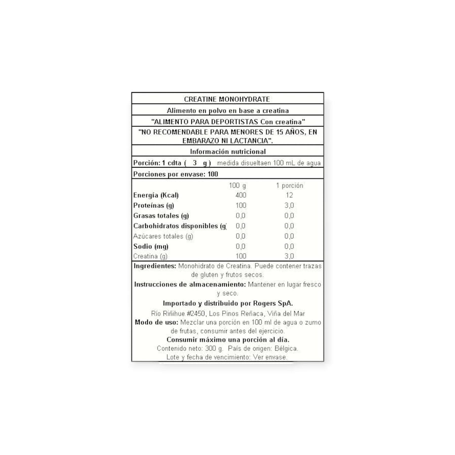 CREATINA MONOHIDRATADA 300GR 50SV - QNT