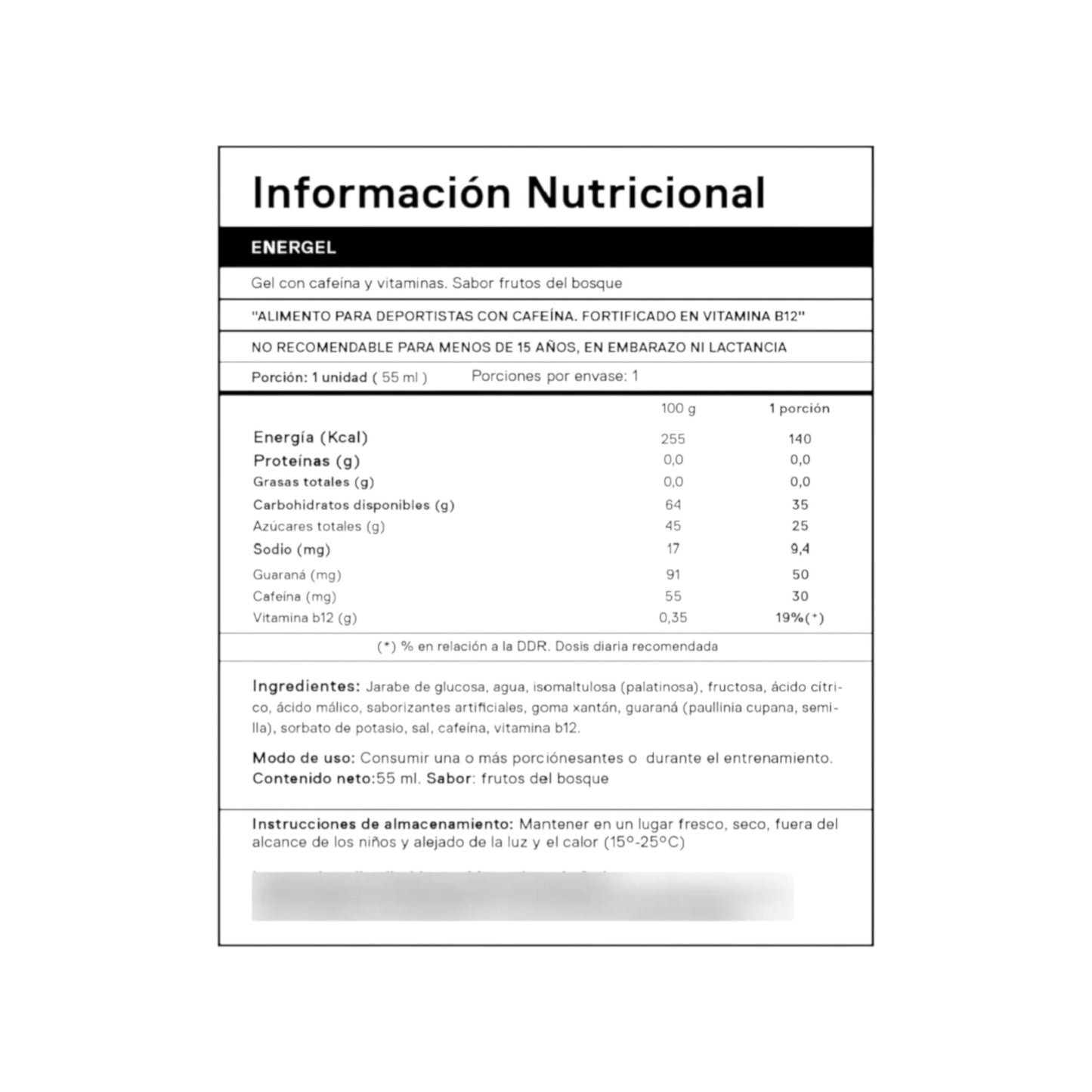 BOX 25 GELES ENERGETICOS ENERGEL 55ML - QNT