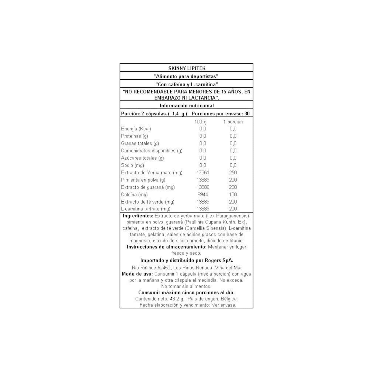 PACK 2 LIPITEK QUEMADOR DE GRASA 60 CPS C/U - EASY BODY