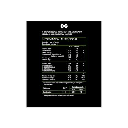 Información del producto PACK 12 PREENTRENO LÍQUIDO 473 ML – ALIEN SQUAD ENERGY