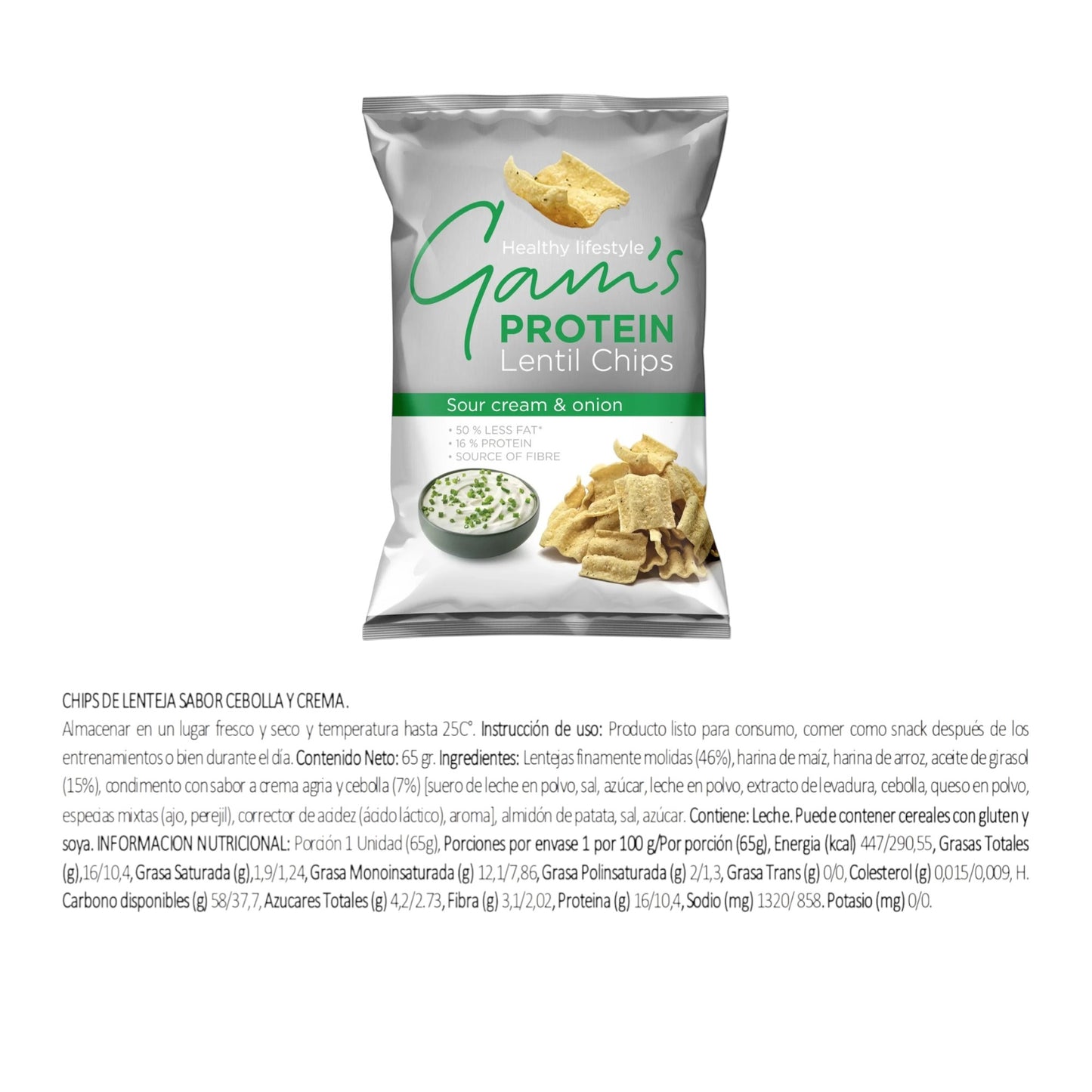 CHIPS DE PROTEINA 65GRS - GAM'S