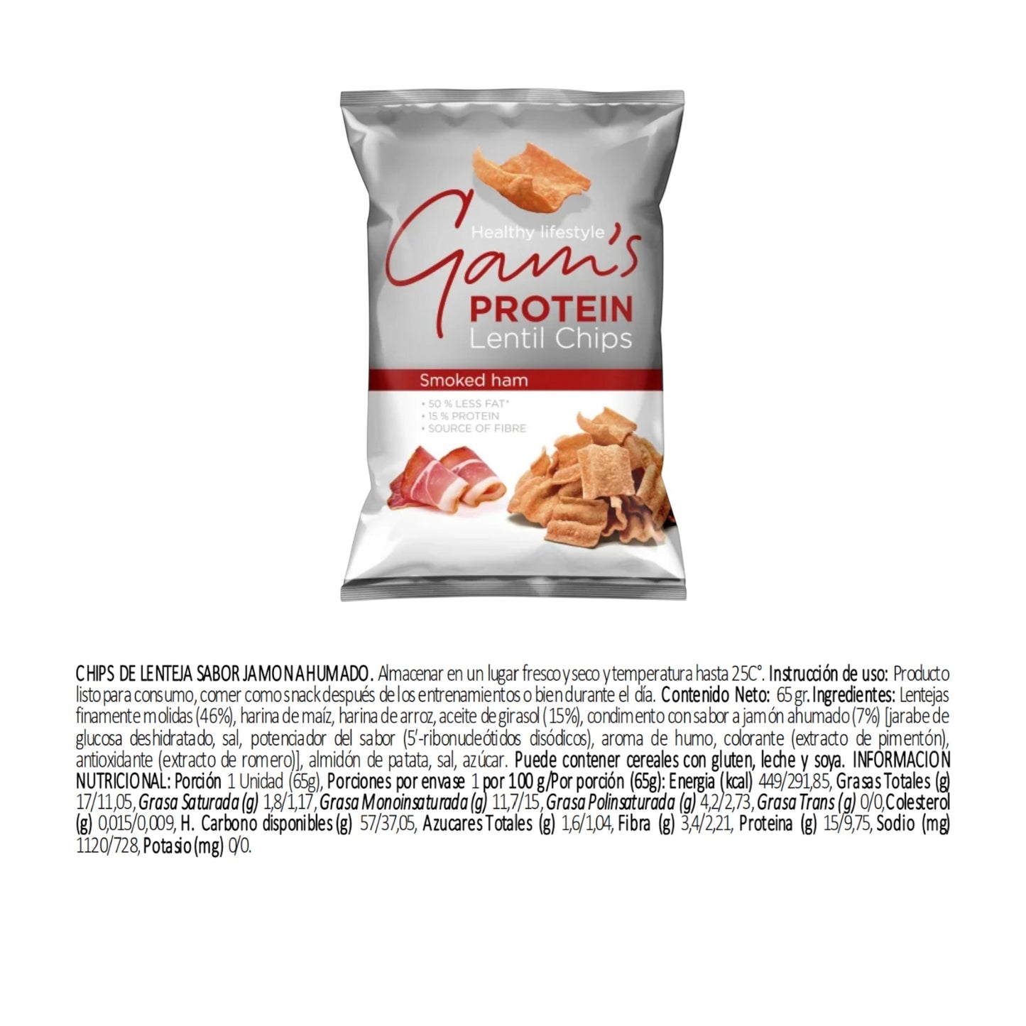 CHIPS DE PROTEINA 65GRS - GAM'S