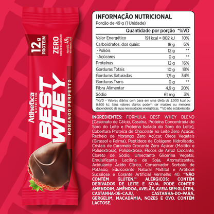 Información nutricional de BOX DE 12 BARRAS BEST WHEY 12 G PROTEIN – ATLHETICA