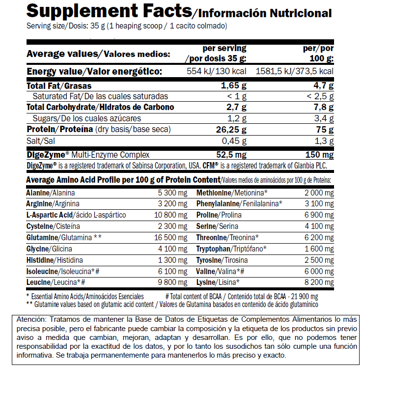 Proteína Whey Pure FUSION 700g 20 SERVICIOS NATURAL - AMIX