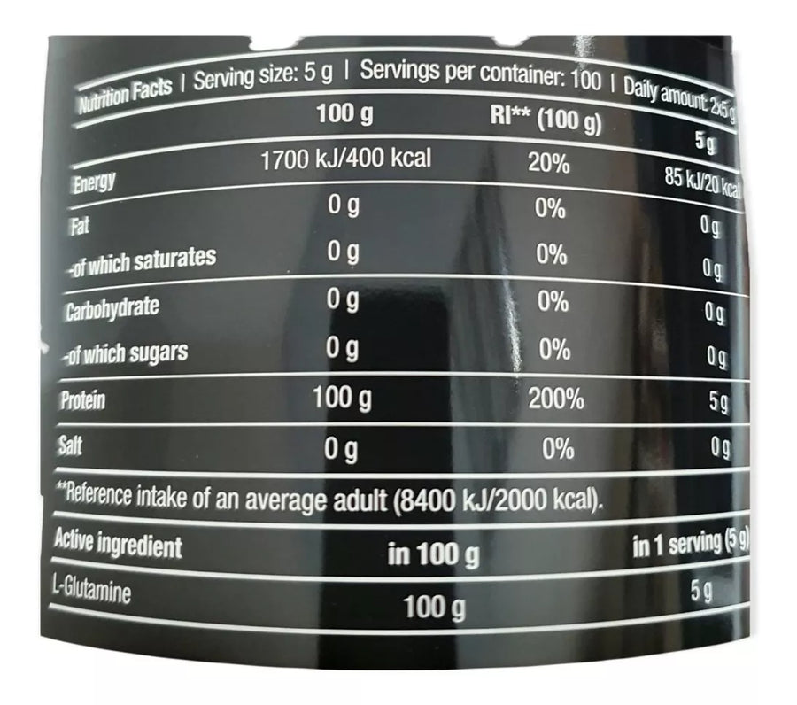 GLUTAMINA 100% GLUTAMINE 500GR - BIOTECHUSA