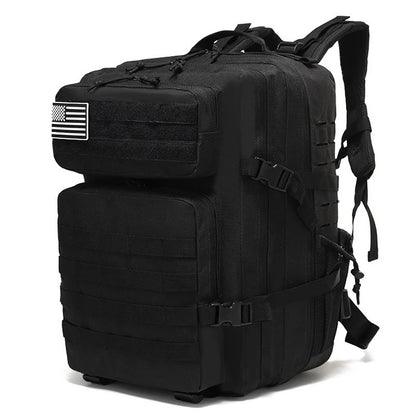MOCHILA NEGRA TIPO MILITAR 45LT