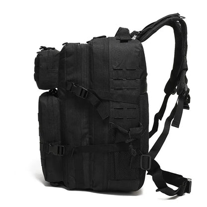 MOCHILA NEGRA TIPO MILITAR 45LT