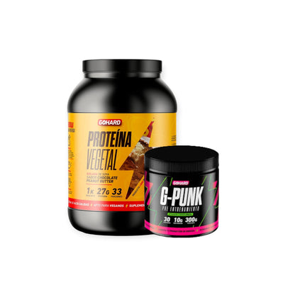 Pack proteína Vegetal + pre entrenamiento G-Punk Gohard