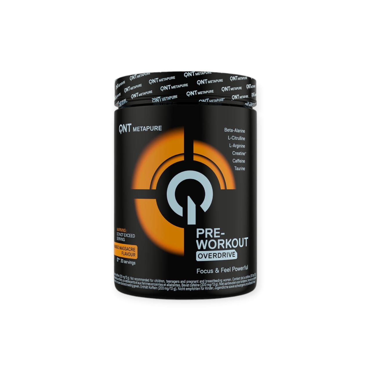PRE- ENTRENO METAPURE OVERDRIVE 390G 30 SV - QNT