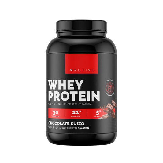 Proteína Whey 4Active 840 g sabor Chocolate Suizo