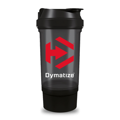 SHAKER GET NEGRO 500ML CON COMPARTIMIENTO - DYMATIZE