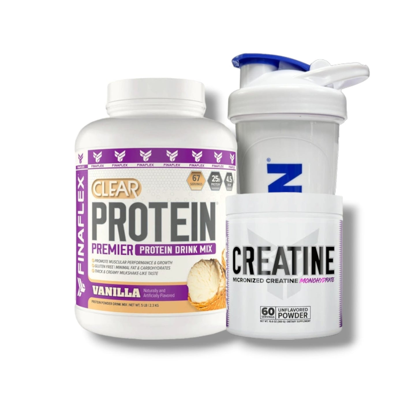 PACK PROTEINA CLEAR 5LBS + CREATINA 300GR + SHAKER - FINAFLEX