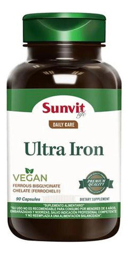 Ultra Iron (90 Caps) Sunvit Life Vegan - SUNVIT